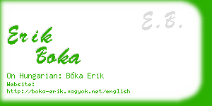 erik boka business card